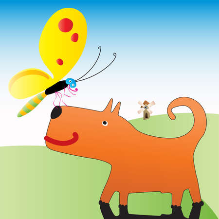 affectionate dogのイラスト素材