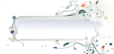 abstract decorative emblem on a white backgroundのイラスト素材