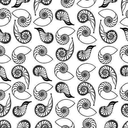 shells seamless patternのイラスト素材