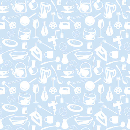 housewares seamless backgroundのイラスト素材