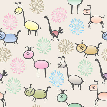 toy animal seamless backgroundのイラスト素材