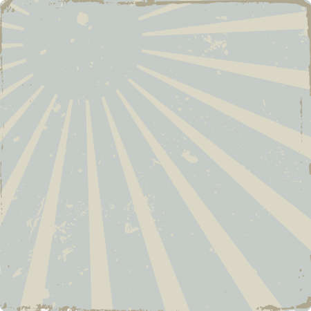 sun beams square postcardのイラスト素材