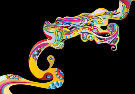 color transformation on blackのイラスト素材