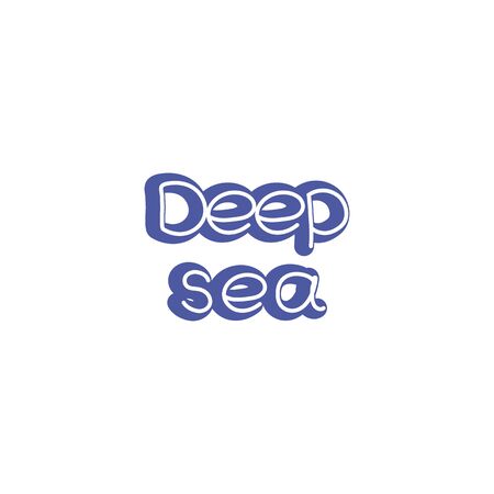 deep sea letteringのイラスト素材