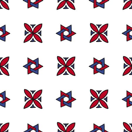 Seamless pattern in arabic style. Arabesque. Vector illustration.のイラスト素材