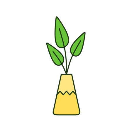 This potted plant illustration  fit for illustration of botanical home decoration and any illustration projectsのイラスト素材