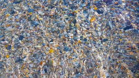 Transparent sea water in the beach