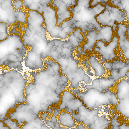 White marble with gold veins, decorative countertopの写真素材
