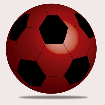 Red soccer ball for soccer game recreationのイラスト素材