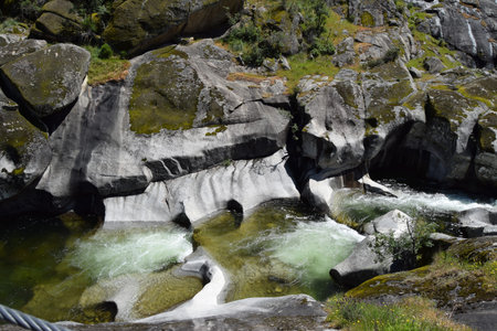 Ponds in the throat of hell, in the natural reserve of jerte, los pilones