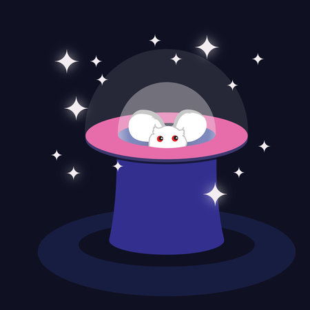 A cute in a magic hat - the symbol of the coming New Year 2020.