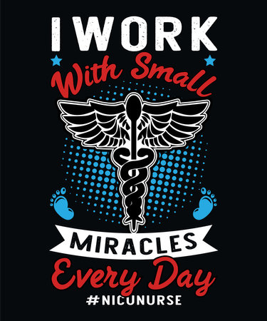 Crafted with utmost care, this t-shirt features a unique typography design that showcases the dedication and compassion of nurses.のイラスト素材