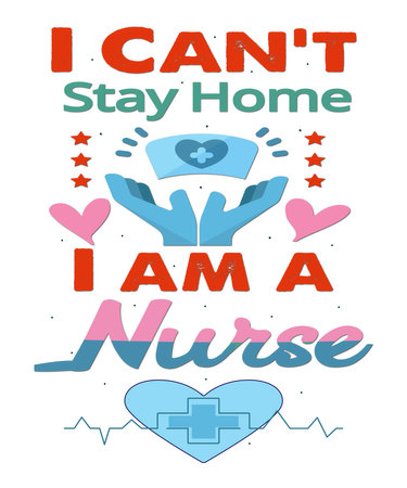 Crafted with utmost care, this t-shirt features a unique typography design that showcases the dedication and compassion of nurses.のイラスト素材