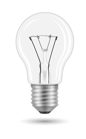 Light bulb on white backgroundのイラスト素材