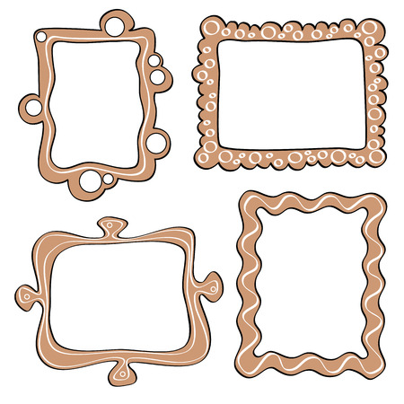 Set of funny picture frame.のイラスト素材