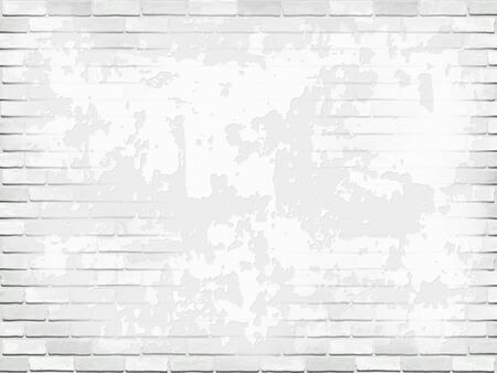 White stucco wall and raised brick masonry. Vector vintage background.のイラスト素材