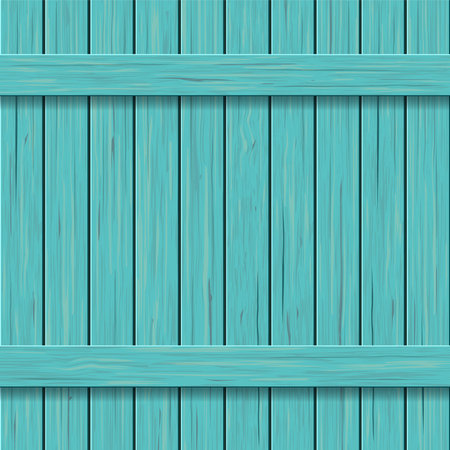 The old wooden planks are painted with green paint. Vintage retro vector background.のイラスト素材