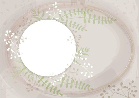 Invitation card with a floral decor.のイラスト素材