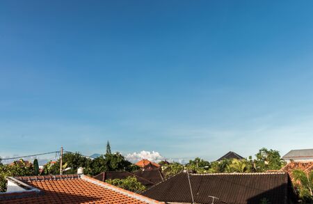 Nature landscape sunset on the tropical Bali island, Indonesia.の写真素材