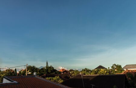 Nature landscape sunset on the tropical Bali island, Indonesia.の写真素材