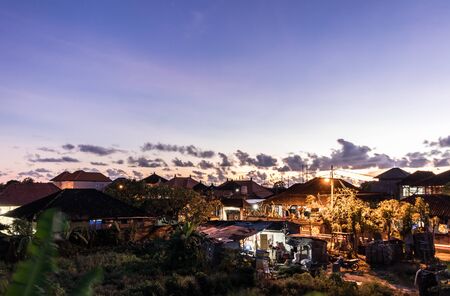 Nature landscape sunset on the tropical Bali island, Indonesia.の写真素材