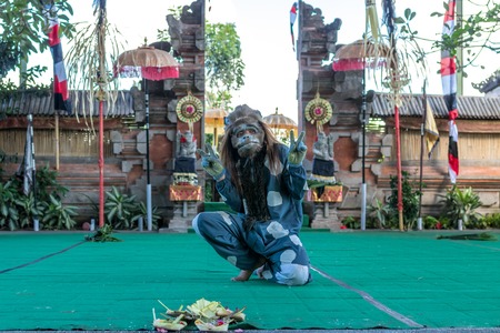 BALI, INDONESIA - MAY 5, 2017: Barong dance on Bali, Indonesia. Barong is a religious dance in Bali based on the great Hindi epics of Ramayana.のeditorial素材