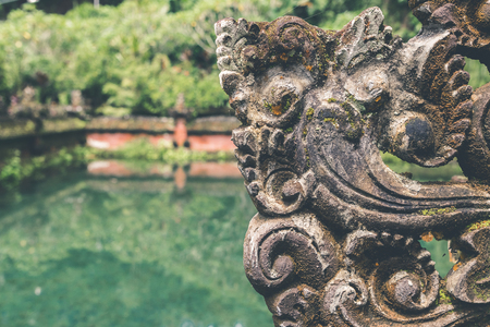 Balinese temple on the north of island. Tropical hindu island of Bali, Indonesia.の写真素材