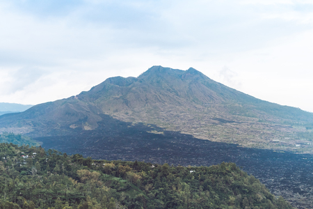 Beautiful landscape of volcano Batur, Bali island, Indonesia.の写真素材