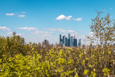 View from Vorobyevy gory, Moscow, Russia.の写真素材