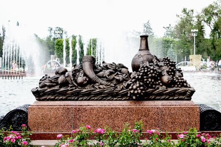 MOSCOW, RUSSIA - MAY 31, 2019: Famous russian park VDNKH or VVC.のeditorial素材