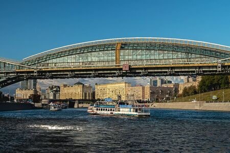 MOSCOW, RUSSIA - SEPTEMBER 14, 2019: Cityscape, view from the Moscow river.のeditorial素材