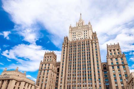 MOSCOW, RUSSIA - JULY 27, 2020: Ministry of Foreign Affairs buiding.の写真素材