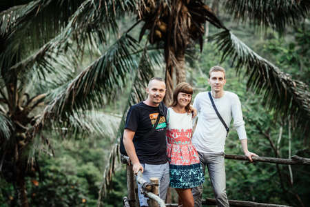 BALI, INDONESIA - MAY 16, 2018: Group of tourist in the jungle of magic Bali island.のeditorial素材