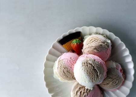 Neopolitan Ice Creamの写真素材