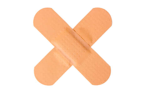Medical patch isolated on whiteの写真素材