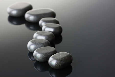Spa stones on grey backgroundのeditorial素材