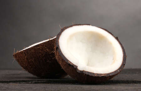 Fresh coconut on greyの写真素材