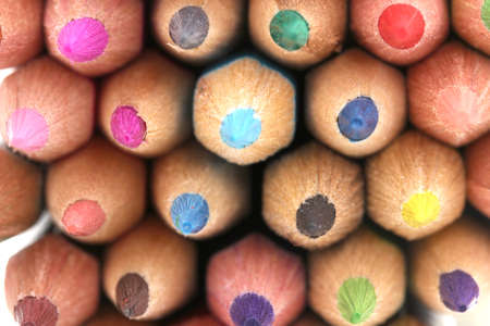 Color pencils close-upの写真素材