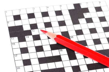 Crossword puzzle close-upの写真素材