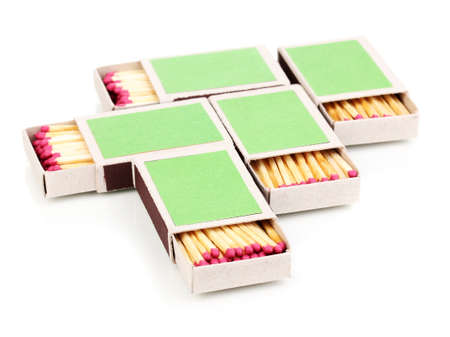 matches isolated on whiteの写真素材