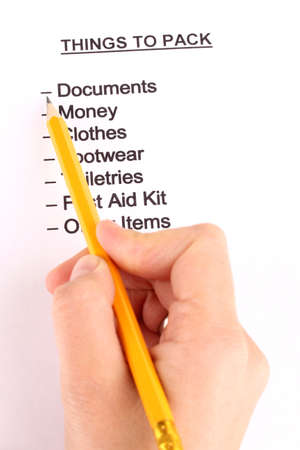 traveler list close-upの写真素材