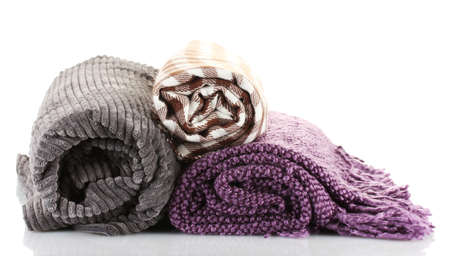 Different plaids isolated on whiteの写真素材