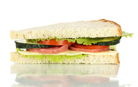 Sandwich isolated on whiteの写真素材