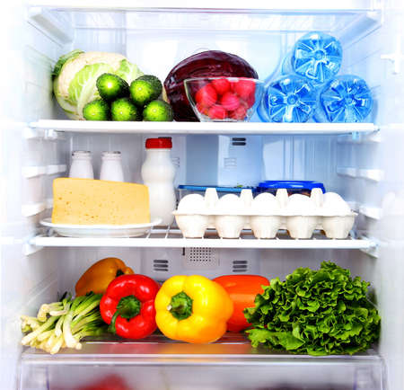 Refrigerator full of food Refrigerator full of food