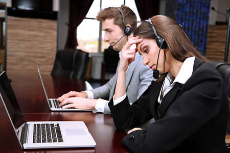 Call center operators at work
の写真素材