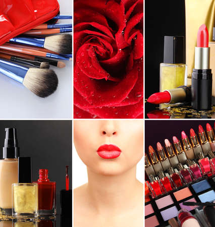 Make-up collageの写真素材