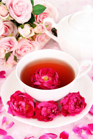 Rose tea close upの写真素材