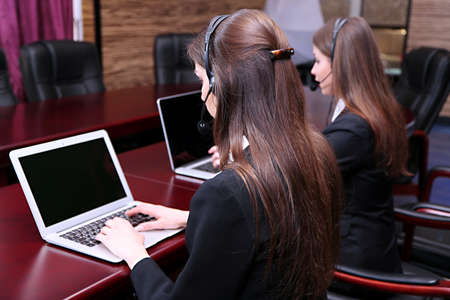 Call center operators at work
の写真素材