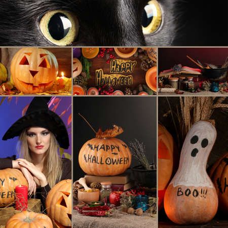 Halloween collageの写真素材