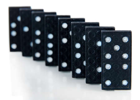 Dominoes isolated on whiteの写真素材